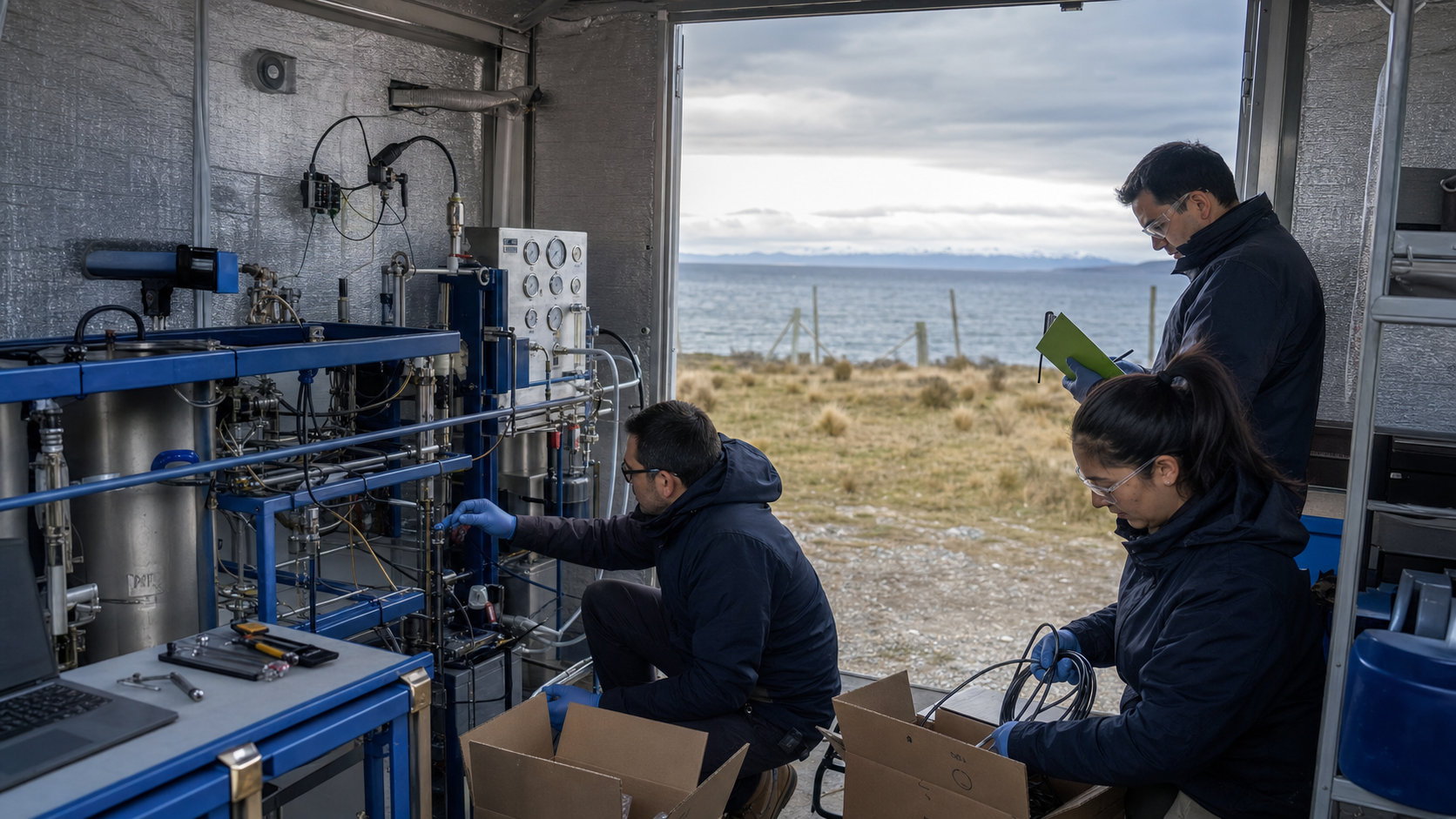 Profesionales inventarían un prototipo de hidrógeno en un laboratorio de Magallanes